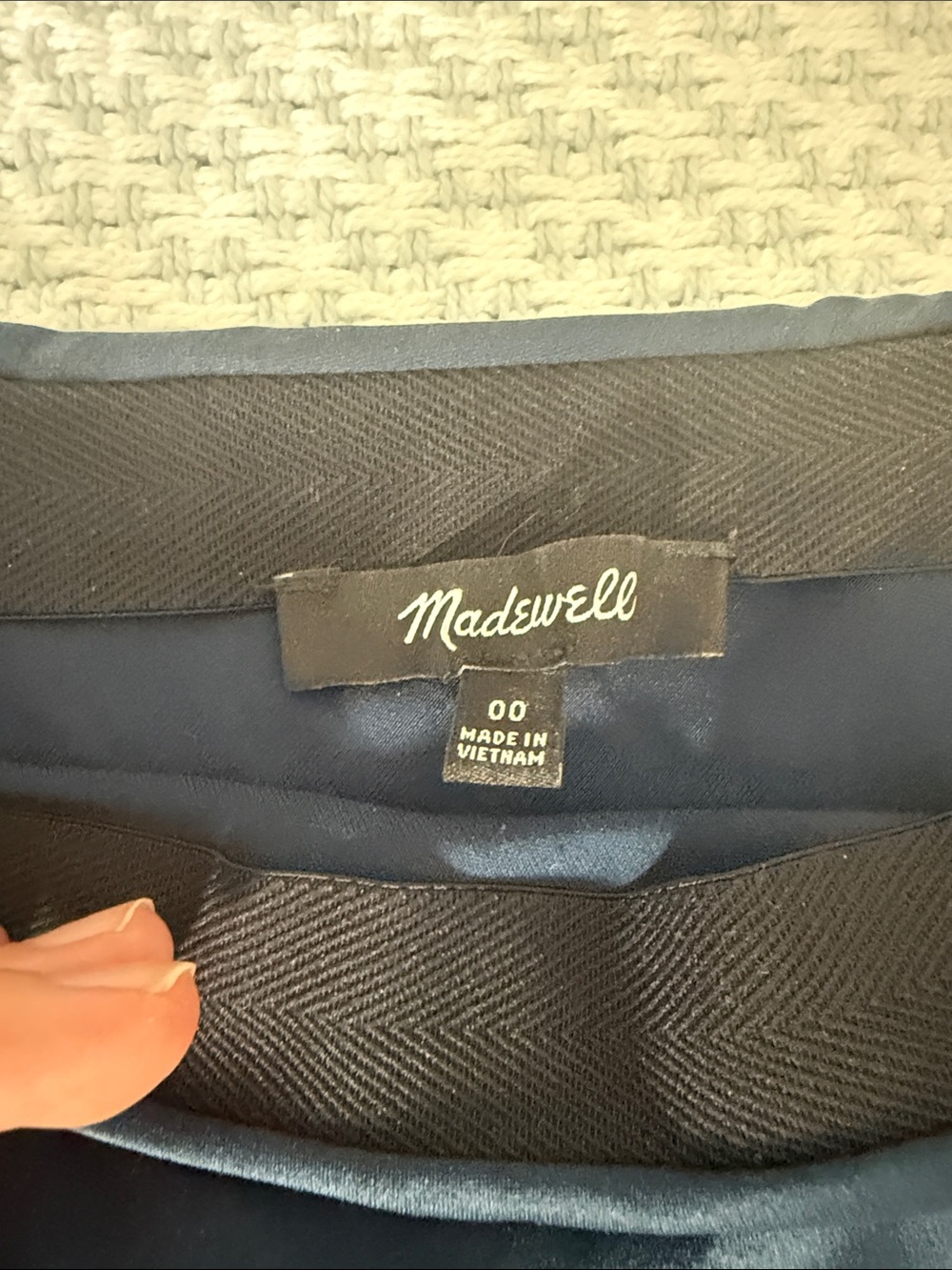 Madewell Navy High-Waist Maxi Skirt with Side Slit - Women's - Picture 4 of 6